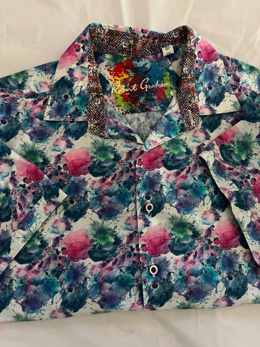 Robert Graham Multicolor Watercolor Floral Button-Down Shirt